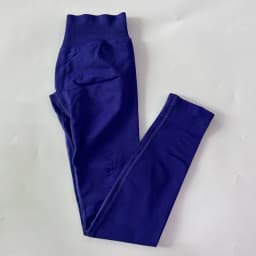 No Logo Gym Leggings Women Seamless Yoga Pants High Waist Low Ribbed Band Fitness Leggings Fitness Sweat Wicking Workout Tights