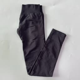 No Logo Gym Leggings Women Seamless Yoga Pants High Waist Low Ribbed Band Fitness Leggings Fitness Sweat Wicking Workout Tights