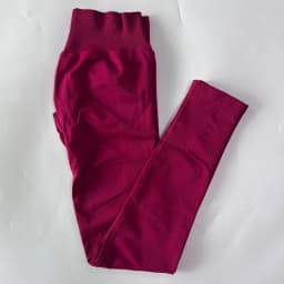 No Logo Gym Leggings Women Seamless Yoga Pants High Waist Low Ribbed Band Fitness Leggings Fitness Sweat Wicking Workout Tights