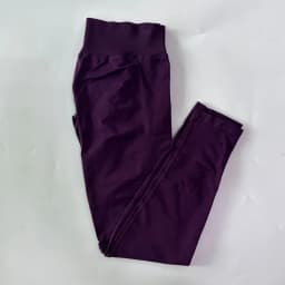 No Logo Gym Leggings Women Seamless Yoga Pants High Waist Low Ribbed Band Fitness Leggings Fitness Sweat Wicking Workout Tights