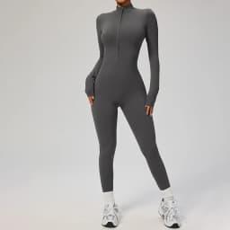 SOISOU Zipper Jumpsuit Women Quick Dry Clothing Sportswear Woman Gym Yoga Sport Sets Spandex Nylon Workout Sets Women Tracksuit