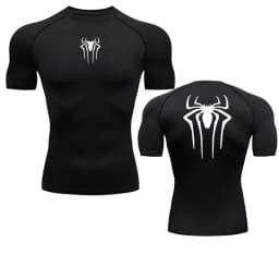 Top Sports Running Shirt Men T-shirt Fitness Short T-shirt Quick Dry Work Out Gym Tights Muscle Shirt Compression MMA Rashgarda