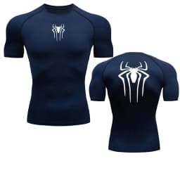 Top Sports Running Shirt Men T-shirt Fitness Short T-shirt Quick Dry Work Out Gym Tights Muscle Shirt Compression MMA Rashgarda
