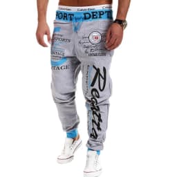 Letter Graphic Print Sweatpants for Men Hip Hop Joggers Sports Athletic Pants for Workout Casual Elastic Waist Lounge Trousers
