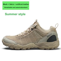 HUMTTO Waterproof Shoes for Men Hiking Shoes Leather Mens Sports Luxury Designer Outdoor Climbing Trekking Walking Sneakers Man
