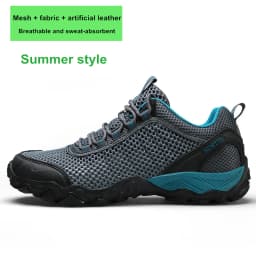 HUMTTO Waterproof Shoes for Men Hiking Shoes Leather Mens Sports Luxury Designer Outdoor Climbing Trekking Walking Sneakers Man
