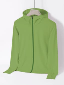 Summer Thin Ice Silk UV Women's Sunscreen Swimwear Jacket Front Zip UPF 50+ Fishing Clothing Couple Sunwear