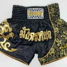 Fluory Printing Fight Shorts Boxing Shorts Embroidery Patches Muay Thai Shorts