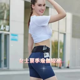 Summer Sports Workout Running Shorts with Pockets Women Compression Yoga Shorts Fitness Gym High Elastic Training Sportwear