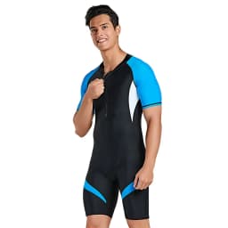SBART Men's European and American Style Short-Sleeved Diving Suit for Snorkeling Slimming Swimwear