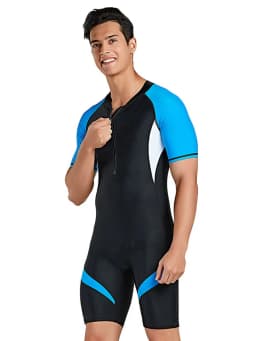 SBART Men's European and American Style Short-Sleeved Diving Suit for Snorkeling Slimming Swimwear