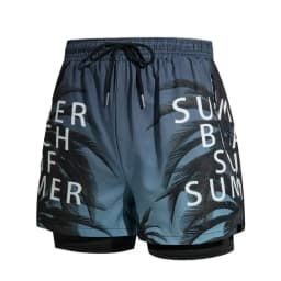 New Swim Trunks for Men Double-layer Swimming Shorts Anti-embarrassment Lined with Professional Beach Pants Adult Swim Gear