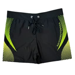 European Size Geometric Graphic And Letter Print Men's Swim Trunks With Drawstring, Quick Dry And Stretchable Shorts For Summer