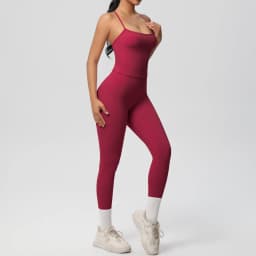 Halter Yoga Top Set Fitness Gym Suit Training Sleeveless Sport Gym Tops Crossover Back Sports Underwear Tummy Control Slimming