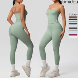 Halter Yoga Top Set Fitness Gym Suit Training Sleeveless Sport Gym Tops Crossover Back Sports Underwear Tummy Control Slimming