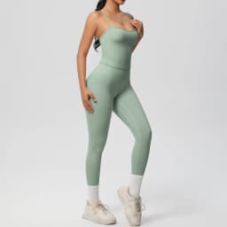 Halter Yoga Top Set Fitness Gym Suit Training Sleeveless Sport Gym Tops Crossover Back Sports Underwear Tummy Control Slimming