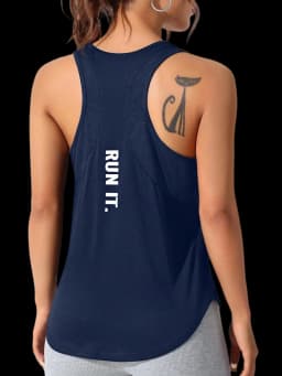 Women's running vest, special letter style, loose long top vest, a good choice for yoga running
