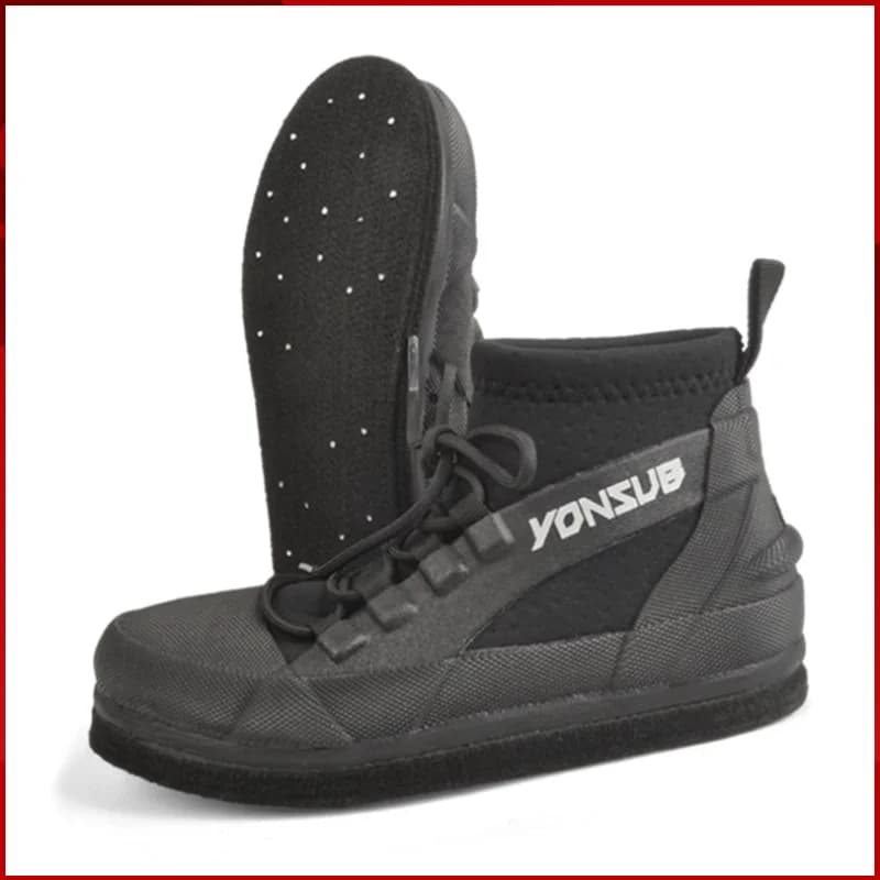 2025 YONSUB Mid Cut Fisher Boots with Sole Nail Keep Warm Water Shoes Anti Slip Professional Sea Fishing Shoes Size 36-46