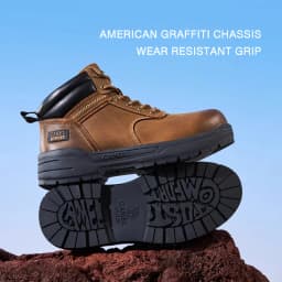GOLDEN CAMEL Hard-core Hiking Boots Fashion Comfortable Thick-soled Non-slip Genuine Leather Retro Hiking Shoes for Men Winter