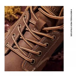 GOLDEN CAMEL Hard-core Hiking Boots Fashion Comfortable Thick-soled Non-slip Genuine Leather Retro Hiking Shoes for Men Winter