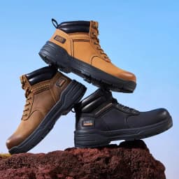 GOLDEN CAMEL Hard-core Hiking Boots Fashion Comfortable Thick-soled Non-slip Genuine Leather Retro Hiking Shoes for Men Winter