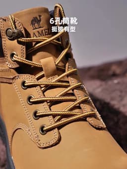 GOLDEN CAMEL Hard-core Hiking Boots Fashion Comfortable Thick-soled Non-slip Genuine Leather Retro Hiking Shoes for Men Winter