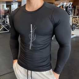 Anime Summer Short Sleeve T-Shirt Men Compression Shirt New Running Sports Quick Dry Gym Jogging Shirts Rashguard Jiu Jitsu Tops