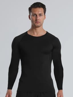 Stay Active and Comfortable with Men's Compression Shirts - Long Sleeve Athletic Workout Tops and Base Layers!