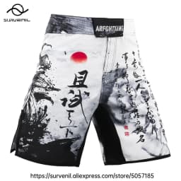 MMA Shorts Kickboxing Short Men's Fight Shorts Mixed Martial Arts BJJ Jiu Jitsu Muay Thai Pants Grappling Boxing Training Trunks