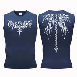 Y2K Compression T Shirt Men Workout Top Summer Sports Tights Running Tank Top Quick Dry Fitness Tank Top Skinny Vest Tight Tank