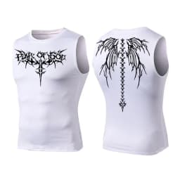 Y2K Compression T Shirt Men Workout Top Summer Sports Tights Running Tank Top Quick Dry Fitness Tank Top Skinny Vest Tight Tank