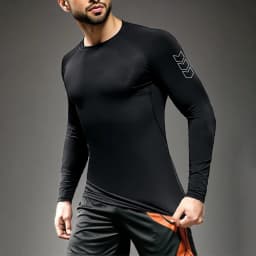 Men's Compression Long Sleeve Shirt Black Fitness T-shirt Male Running Quick Drying Gym Top Sun Protection Sports Base Layer
