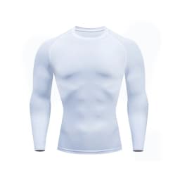 Men's Compression Long Sleeve Shirt Black Fitness T-shirt Male Running Quick Drying Gym Top Sun Protection Sports Base Layer