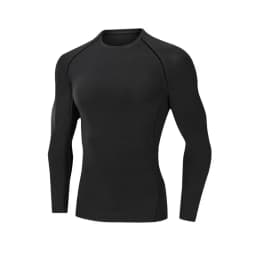 Men's Compression Long Sleeve Shirt Black Fitness T-shirt Male Running Quick Drying Gym Top Sun Protection Sports Base Layer