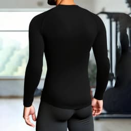 Men's Compression Long Sleeve Shirt Black Fitness T-shirt Male Running Quick Drying Gym Top Sun Protection Sports Base Layer