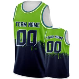 Custom Basketball Jersey Black Green Personalized Printed Team Name Number Hip Hop Sports Shirt for Men Women Youth Kids