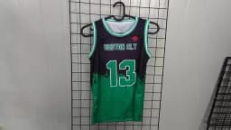 Custom Basketball Jersey Black Green Personalized Printed Team Name Number Hip Hop Sports Shirt for Men Women Youth Kids