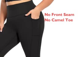 Nepoagym Tummy Control Yoga Leggings Pockets,No Front Seam Sports leggings,Hidden Scrunch,High Waisted 25 Inch 7/8 Plus Size