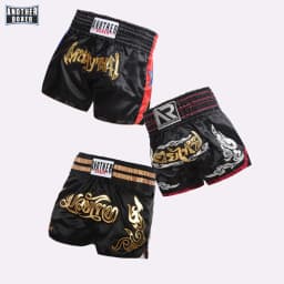 ANOTHERBOXER Men's Muay Thai Shorts, Quick-Dry MMA Kickboxing Boxing Trunks Women Child Premium Fighting Thaiboxing Shorts