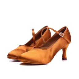 Women Dance Shoes Modern Classic Tango Jazz Standard Ballroom Latin Dance Shoes Black/Brown/Pink Satin Heeled 5/7cm