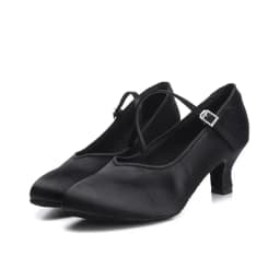 Women Dance Shoes Modern Classic Tango Jazz Standard Ballroom Latin Dance Shoes Black/Brown/Pink Satin Heeled 5/7cm