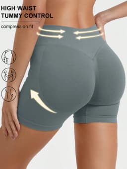 High stretch hip lifting fitness yoga shorts with peach hips and no awkward lines, Pilates medium intensity training shorts