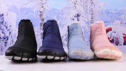 Women/Men Barefoot Snow Boots Warm Fur Shoes Non Slip Minimalist Ankle Boots Thermal Plush Shoes Comfortable for Hiking Walking