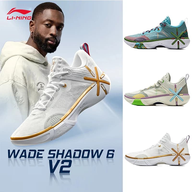 LI-NING Wade Shadow 6 V2 Men's Basketball Professional Sport Shoes Anti Slip Rebound Basketball Game Shoes ABPV021