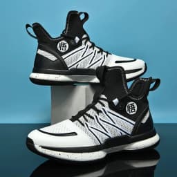 Lynjacye WUKONG Orange Style Mid Cut Basketball Shoes for Men Women Breathable Outdoor Sport Sneaker Air Cusion Walking Shoes