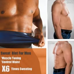 1Pcs Waist Cincher Sauna Sweat Belt for Men, Neoprene-Free Waist Trimmer, Slimming Workout Body Shaper Belly Wrap