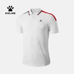 Kelme Summer Men's Short Sleeved Cotton Solid Color Sports Polo Shirt With Polo Collar Slim Fit T-shirt For Daily Competition