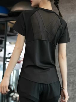 New summer sports T-shirt quick drying mesh fitness cycling running top repair thin yoga wear women short sleeve