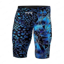 New Summer Men's Jammer Swimsuit Swim Shorts Quick Dry Swimming Trunks Swim Training Beach Tight Pants Jammers Surfing Trunks