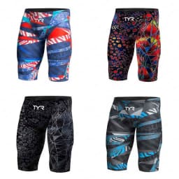 New Summer Men's Jammer Swimsuit Swim Shorts Quick Dry Swimming Trunks Swim Training Beach Tight Pants Jammers Surfing Trunks
